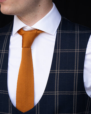 Sir Redman Corbata de punto Cognac