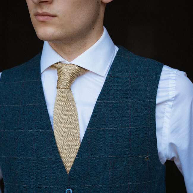 Sir Redman Corbata de lujo | Color arena | Punto | Corbata elegante para hombre
