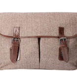 Finn - Bolsa de mensajero de tweed - Marrón