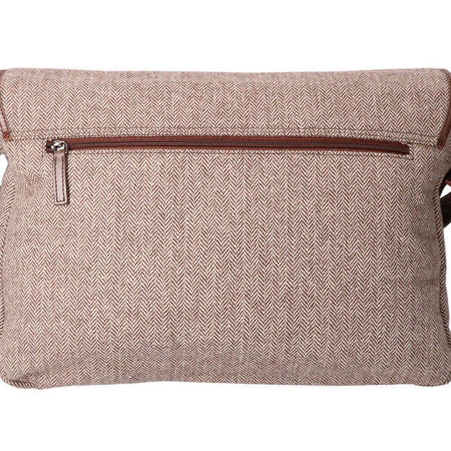 Finn - Tweed Messenger bag Bruin