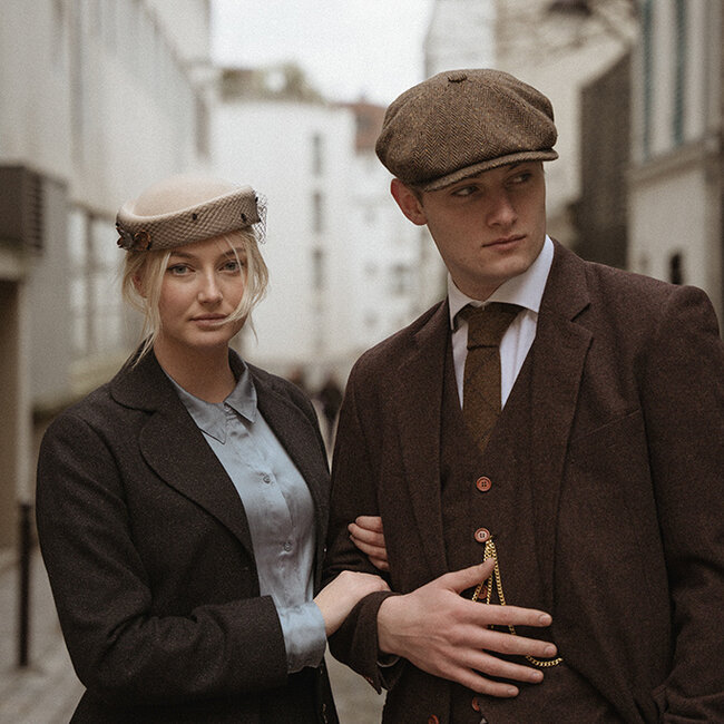 Maatpak voor heren | 3-delig pak | donkerbruin Barleycorn | John Shelby | Peaky Blinders