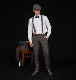 Sir Redman Traditional suspenders for men  - Sir Redman Combi Pack Herringbone motif blue