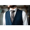 Tweed-Krawatte | Braun/Blau | Wolle Tweed | Elegante Krawatte für Männer