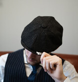 Heather Gorra Archie | Negra | 8 paneles | 100% lana Twill
