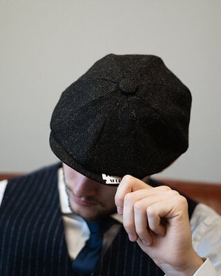 Heather Archie Wool Twill cap black