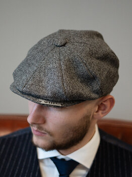 Heather Archie Wollen Twill cap grijs