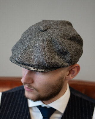 Heather Gorra Archie | Gris | 8-panels | 100% lana Twill