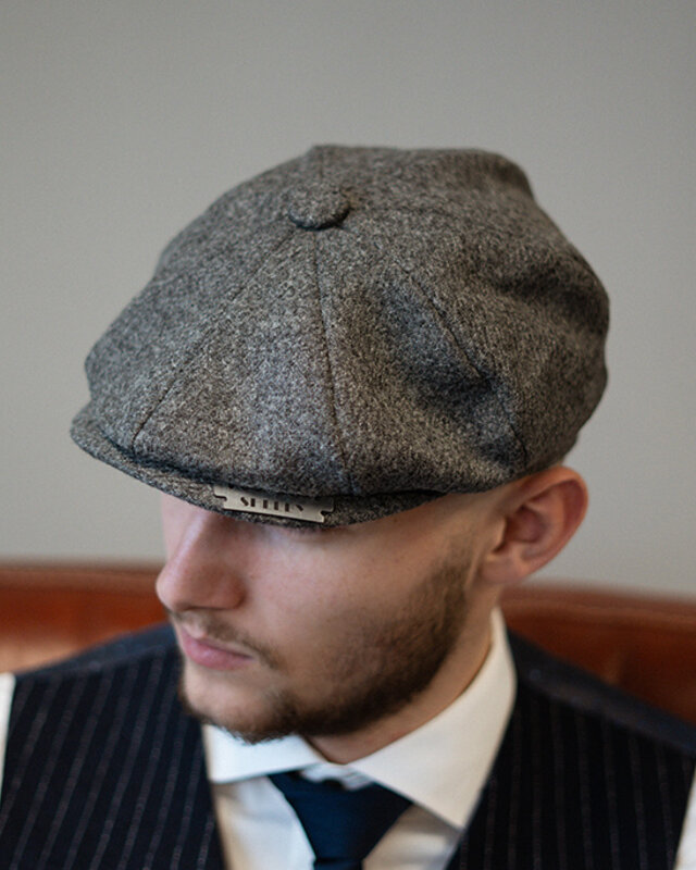 Heather Archie cap | Grey | 8-panels | 100% wool Twill