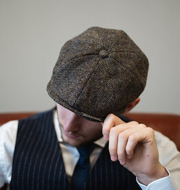 Arran Harris Tweed cap grey