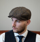 Arran 8-piece Harris Tweed cap Grey