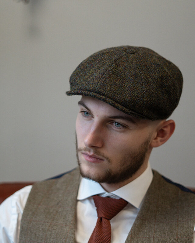 Heather Arran Pet | Harris Tweed | 8-panelen | Bosgroen