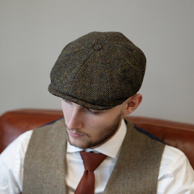 Heather Arran Pet | Harris Tweed | 8-panelen | Bosgroen