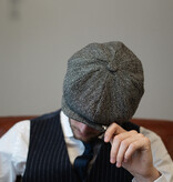 Casquette Newsboy 8 pièces Harris Tweed Gris