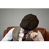Casquette Newsboy | Harris Tweed | 8 panneaux | Marron