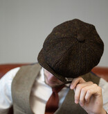 Newsboy 8-piece Harris Tweed cap Barleycorn
