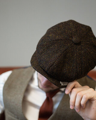 Heather Newsboy cap brown