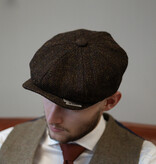 Newsboy 8-delige Harris Tweed cap Barleycorn