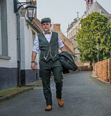 3-piece tweed suit  Green Herringbone