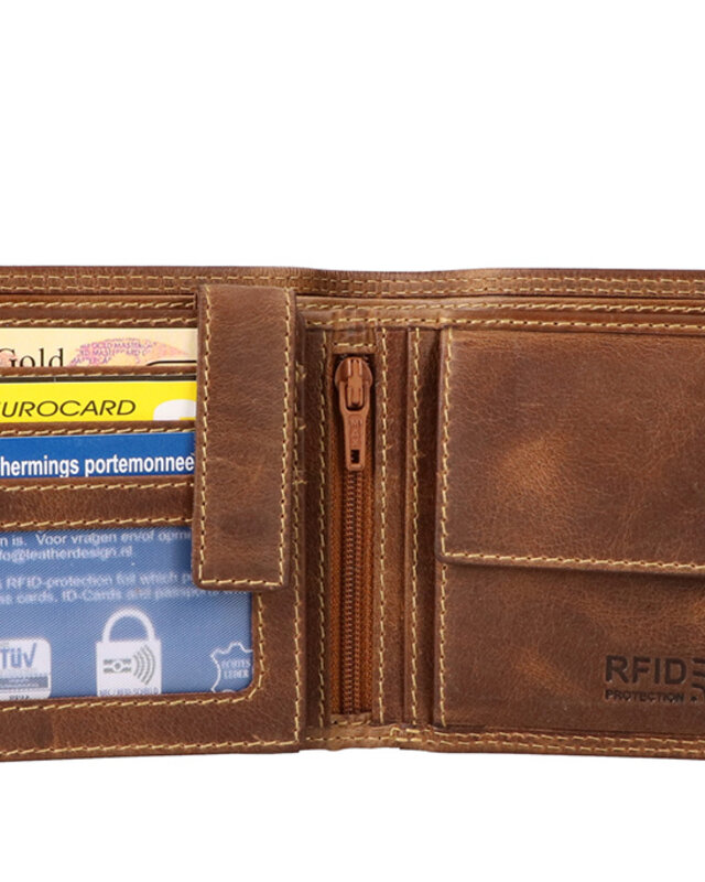 John Shelby cartera/llavero Marrón