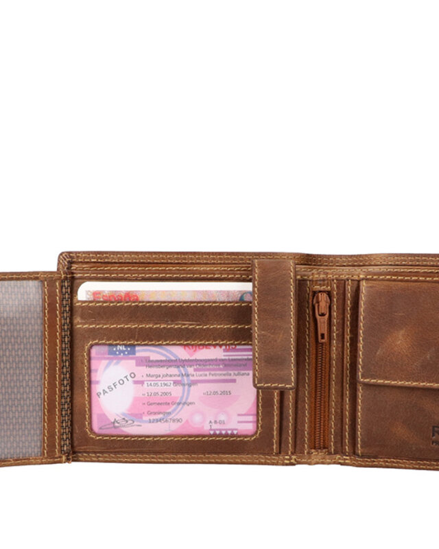 John Shelby cartera/llavero Marrón