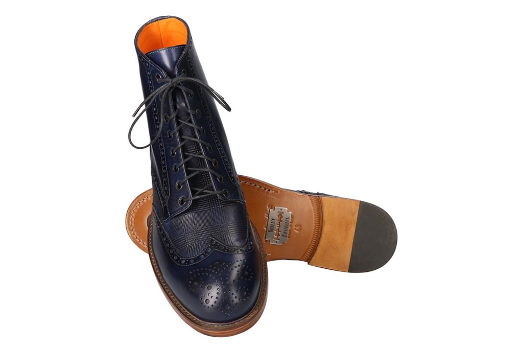 Handgemalte Tommy Schuhe Blau