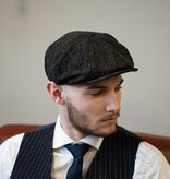 Arran 8-piece Harris Tweed cap black