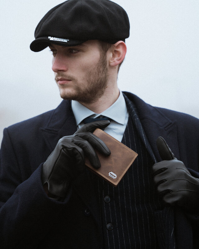 John Shelby cartera/llavero Marrón