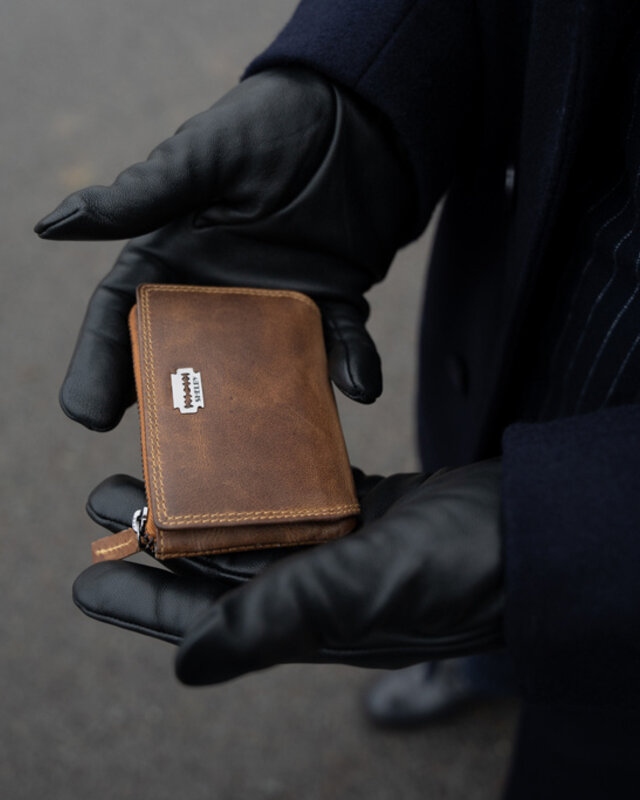 Portefeuille/porte-clés Finn Shelby marron