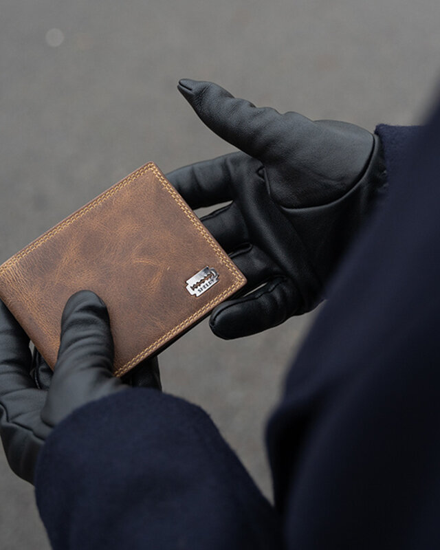 John Shelby cartera/llavero Marrón