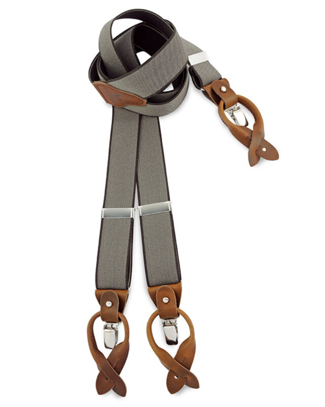 Sir Redman Suspenders Combi Pack Brave Brownie | for Men | brown/off white | Traditional Suspenders