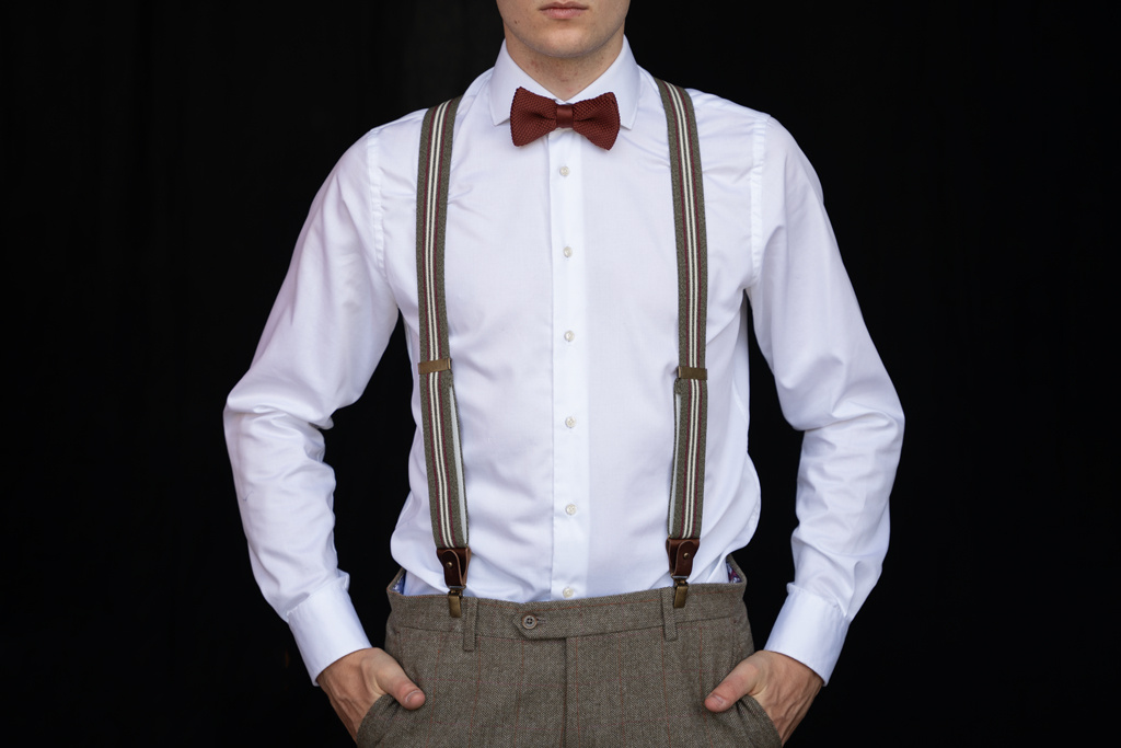 Sir Redman Traditional suspenders for men  - Sir Redman Dock Worker Green