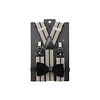 Paquete combinado de tirantes y pajarita | Beige/negro | Tirantes tradicionales para hombre