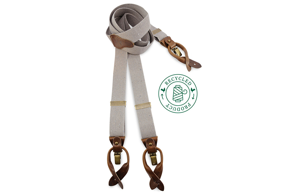 Sir Redman Traditionele bretels voor heren -  Sir Redman Combi Pack Richy Recyled Taupe