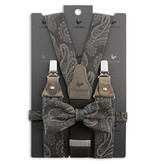 Sir Redman Traditional suspenders for men  - Sir Redman Combi Pack Paddy Paisley brown