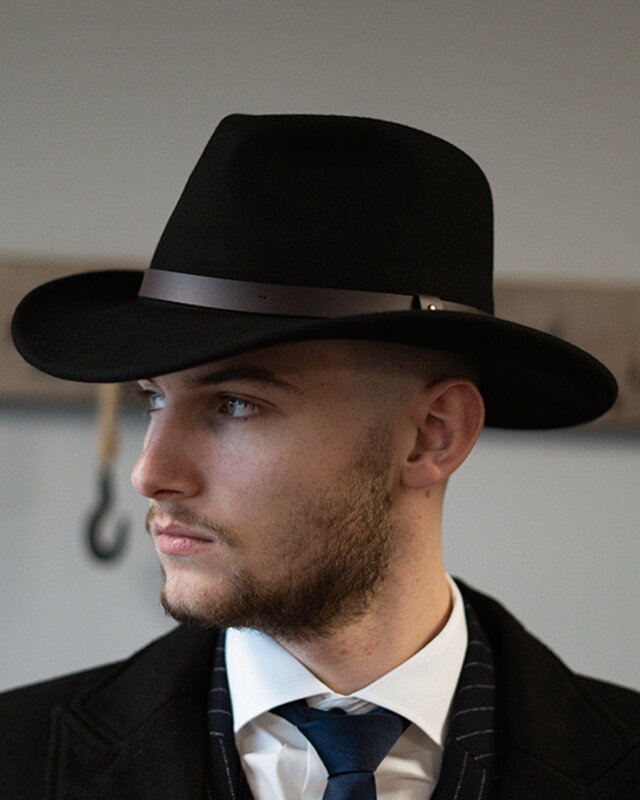 Mardale wol vilt trilby zwart