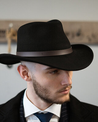 Mardale wolvilt trilby zwart