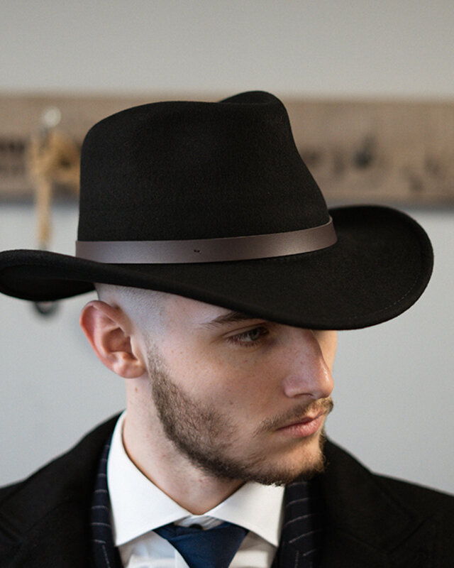 Mardale wol vilt trilby zwart
