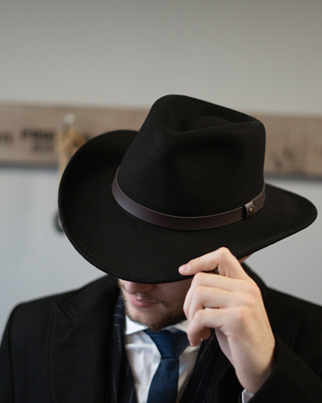 Mardale wol vilt trilby zwart