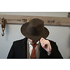 Denholm Harris Tweed Fedora Marron Barleycorn