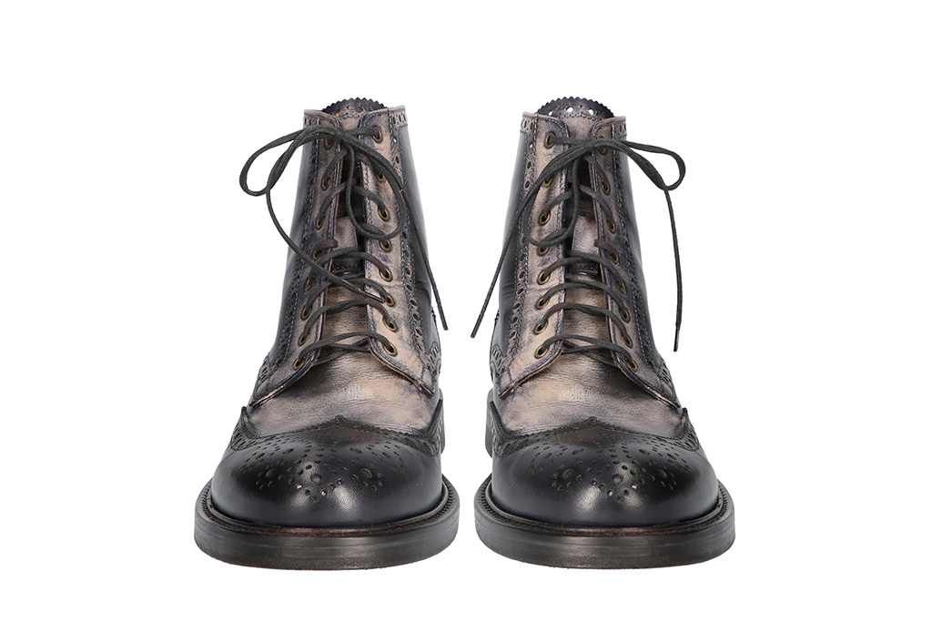 Hand-painted Alfie Shoes Black and Grey