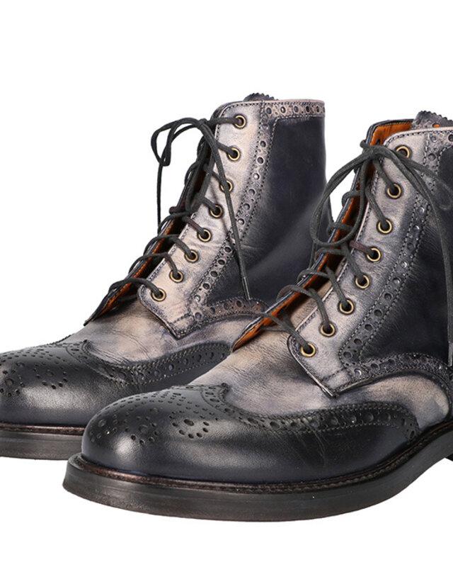 Hand-painted Alfie Shoes Black and Grey