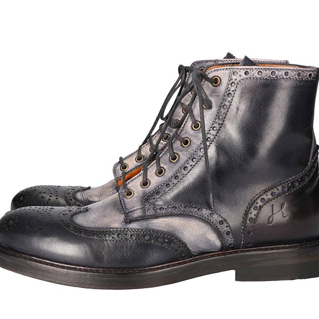 Hand-painted Alfie Shoes Black and Grey