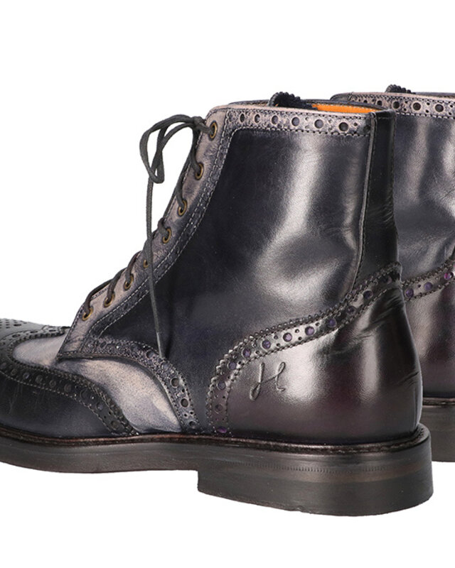 Hand-painted Alfie Shoes Black and Grey