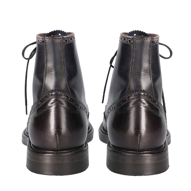 Zapatillas Alfie pintadas a mano en negro y gris
