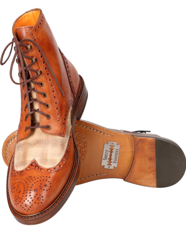 Handgeschilderde Arthur Schoenen Cognac Beige