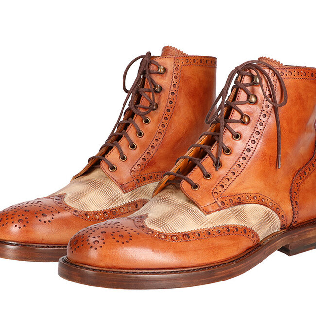 Handgeschilderde Arthur Schoenen Cognac Beige