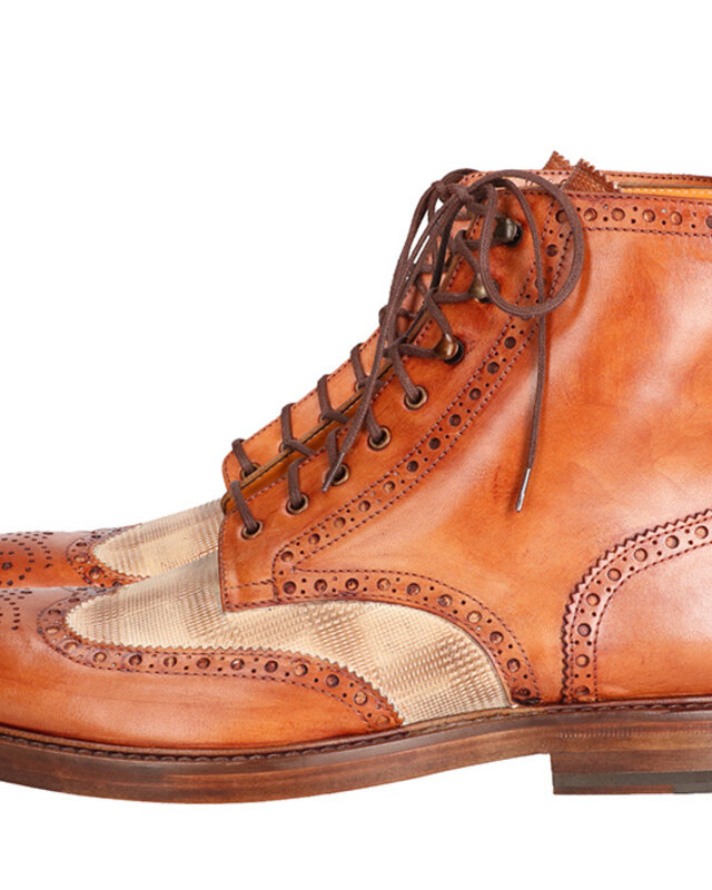 Chaussures Arthur peintes à la main Cognac Beige