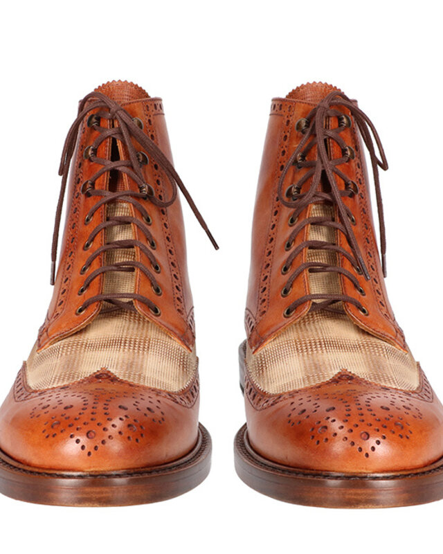 Chaussures Arthur peintes à la main Cognac Beige