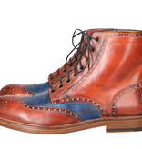 Hand-painted John Shoes Brown-Blue