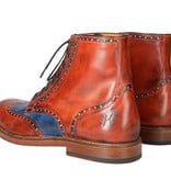 Hand-painted John Shoes Brown-Blue